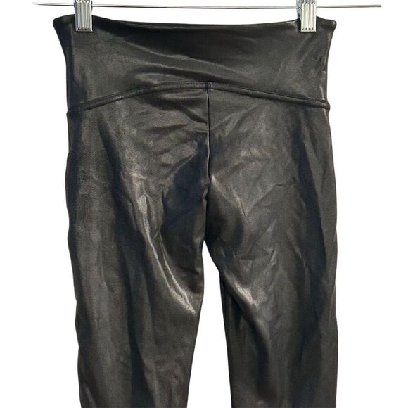 Spanx Women's Faux Leather Moto Leggings Black Size S Casual Jegging - Picture 2 of 9